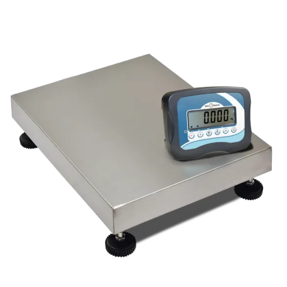 Plateforme de pesage 100 kg acier ou inox avec BR16
