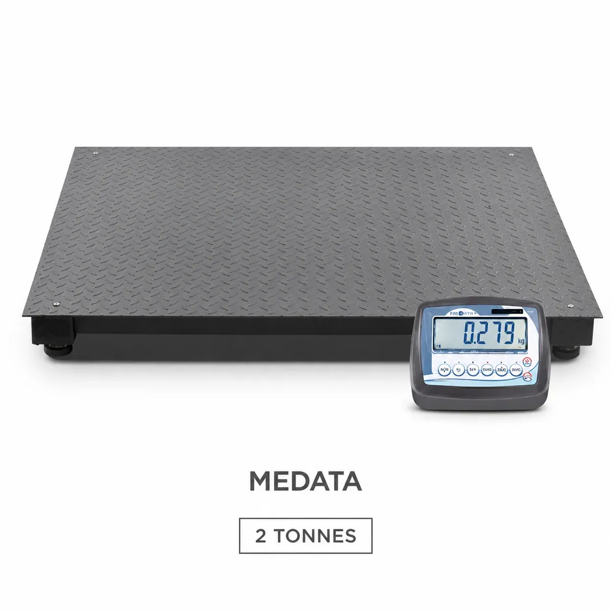 Plateforme de pesage 2 tonnes acier ou inox avec BR16